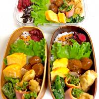 2023.2.9 高3長女、高1次女、夫弁当〜♡