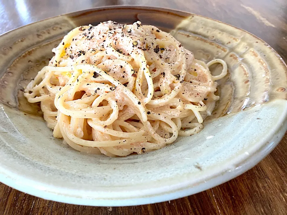 明太クリームパスタ🍝|じゃっきーさん