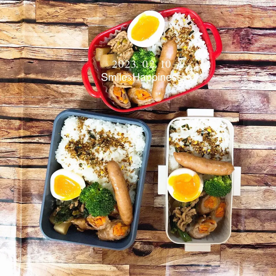 Snapdishの料理写真:3人弁当😁|Rie Naganoさん