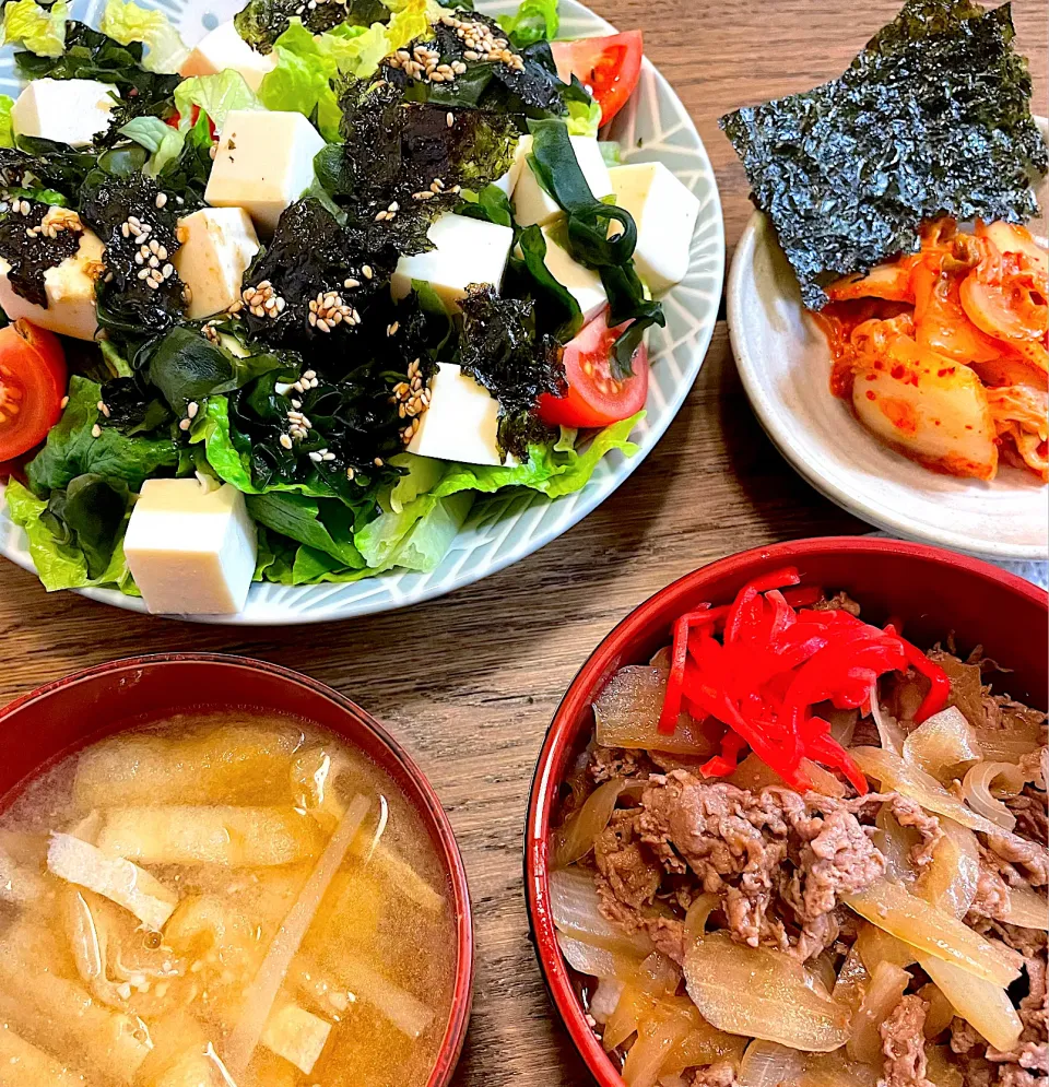 牛丼、チョレギサラダ|Masamiさん