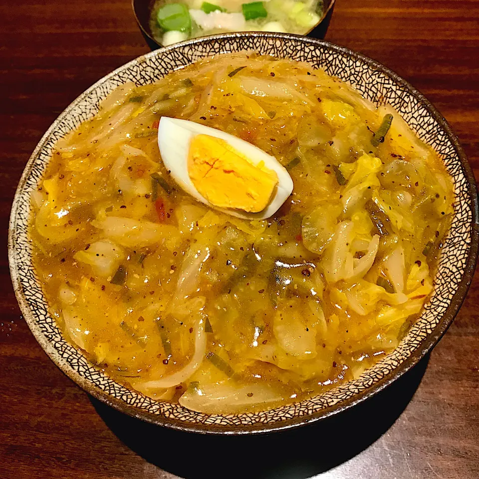 Snapdishの料理写真:白菜とセロリの酸辣あんかけ飯|deekay71さん