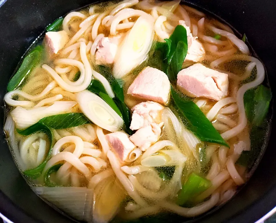 鶏ねぎ塩うどん|バンビさん