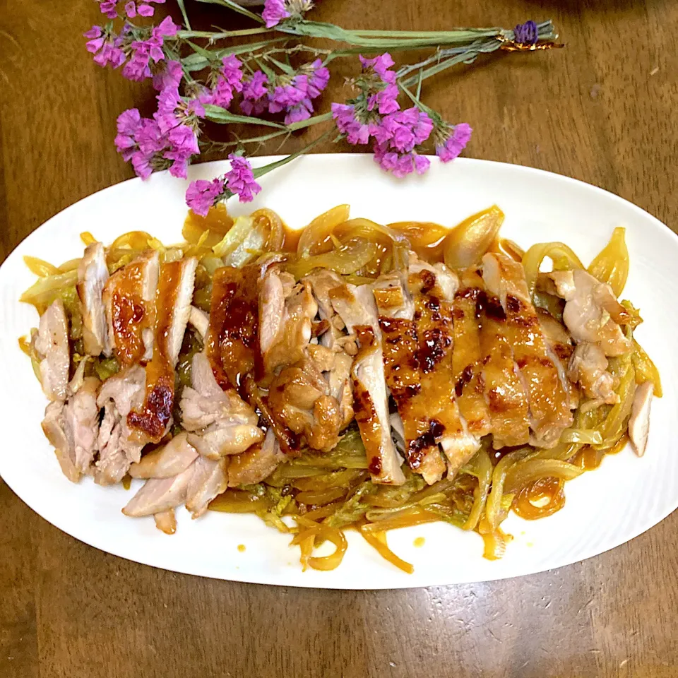 Snapdishの料理写真:酢照り焼きチキン|みんみんさん