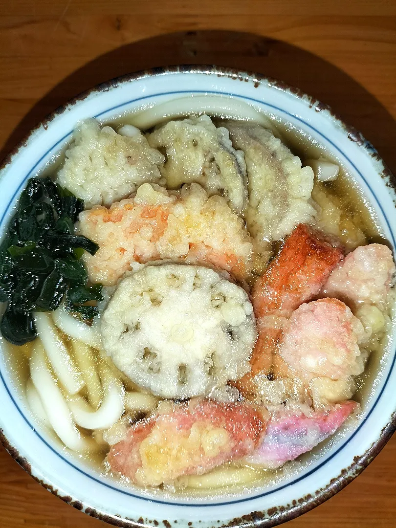 天ぷらの余りで
　昼ごはん😄
れんこん
にんじん
魚肉ソーセージ|miimiさん