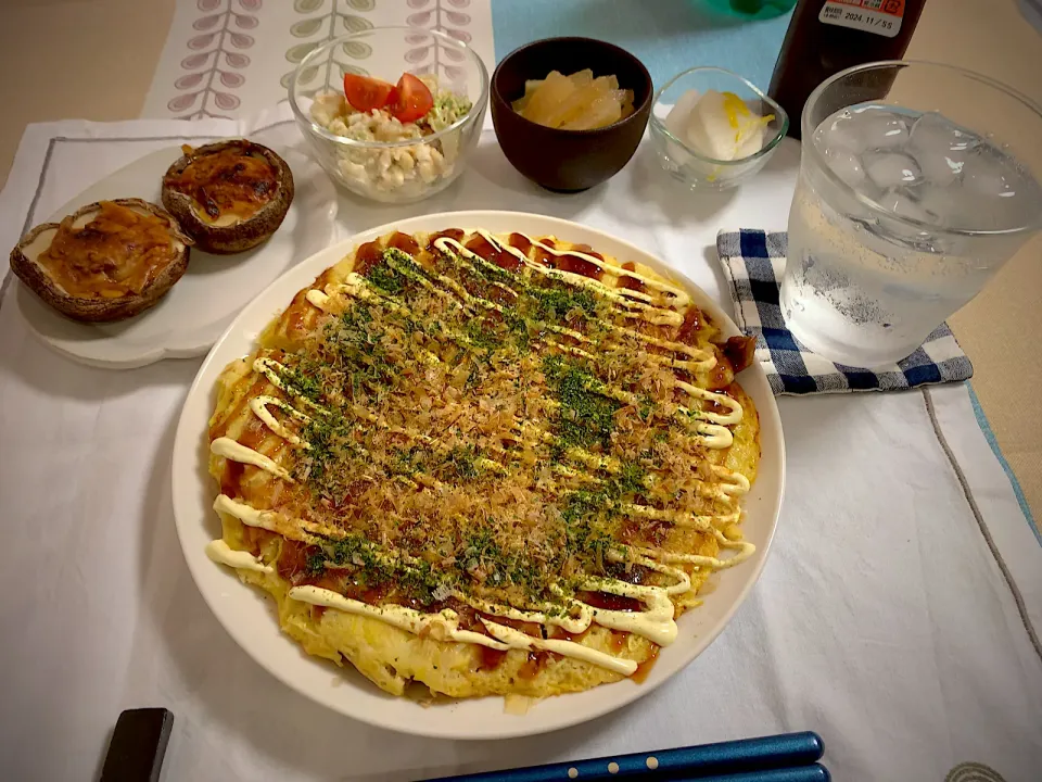 2023/2/12 晩ごはんは、お好み焼き🍴😋|ひーちゃんさん