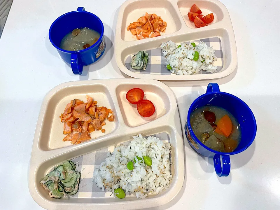 〜息子達の晩ご飯　鮭　幼児食〜2023.2.12|yuuさん