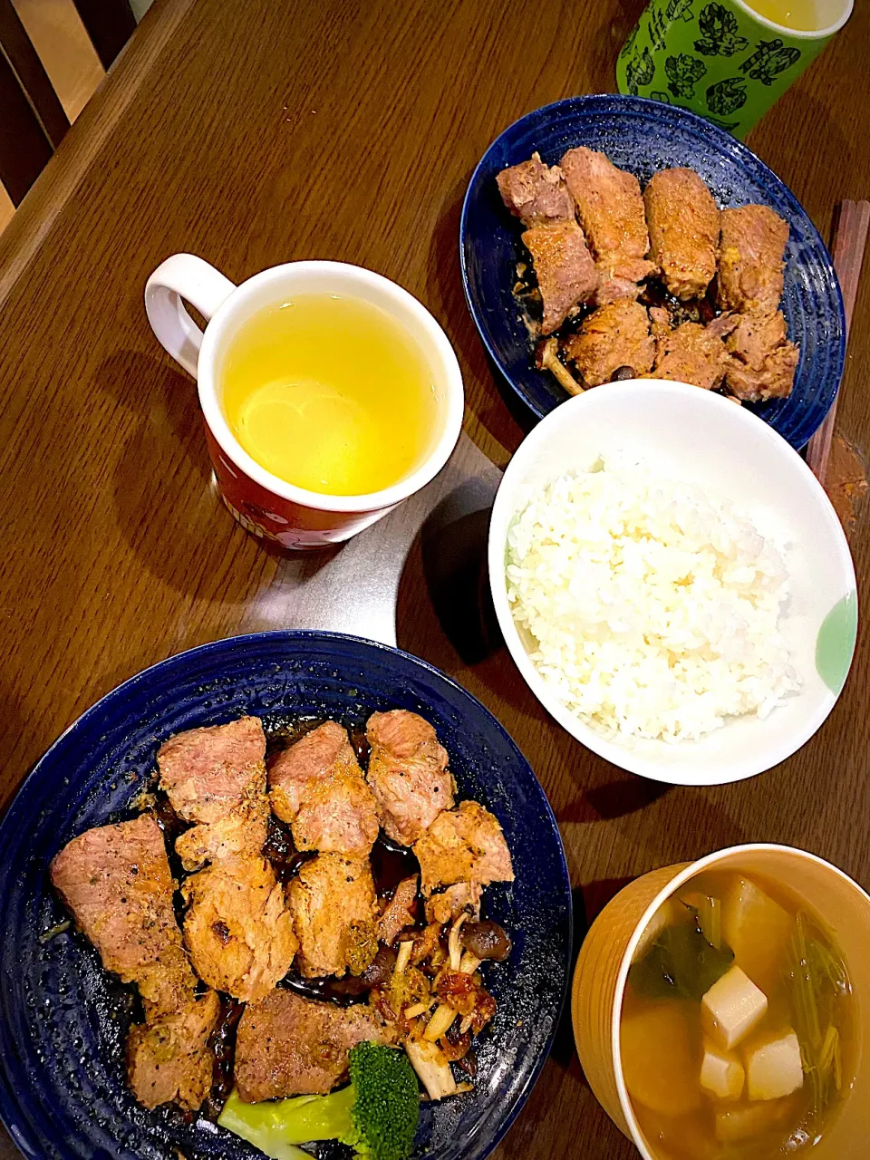 柚子胡椒のローストポーク　しめじソテー　野菜と豆腐のアゴ出汁|ch＊K*∀o(^^*)♪さん