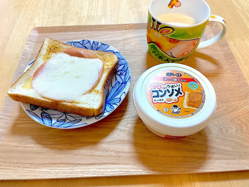 Snapdishの料理写真:ハムチーズトーストコンソメ味|ちぃさん