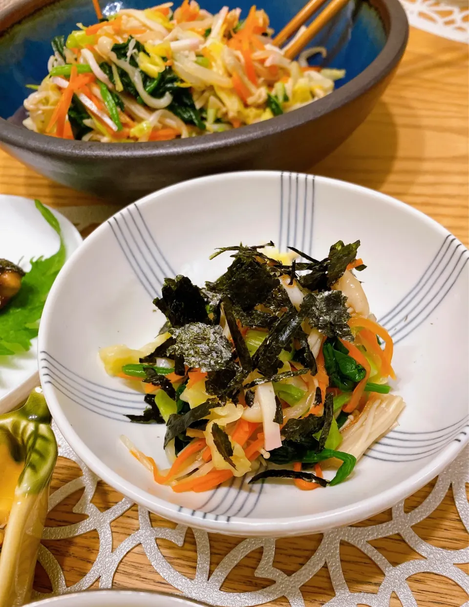 Snapdishの料理写真:給食で大人気🧒茹で野菜海苔和え|dioさん