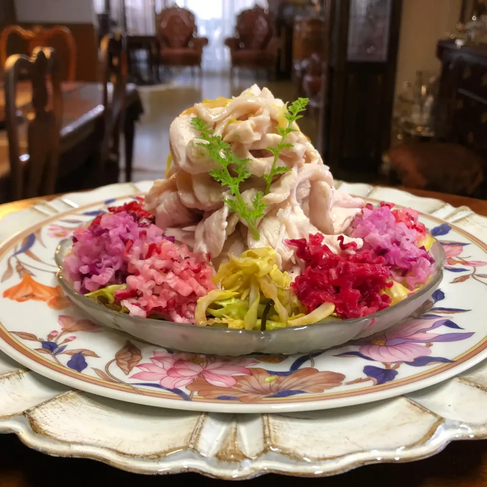 Snapdishの料理写真:アルモンデ鶏胸肉サラダ🥗|henryさん