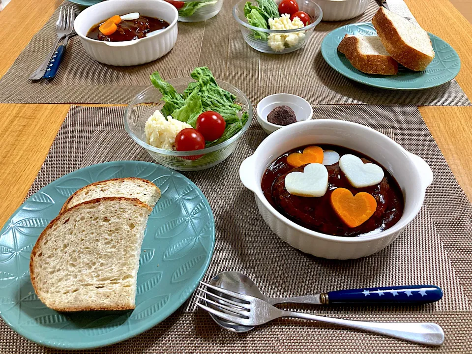 ＊バレンタイン💝ハートのハンバーグシチューディナー🍽＊|＊抹茶＊さん