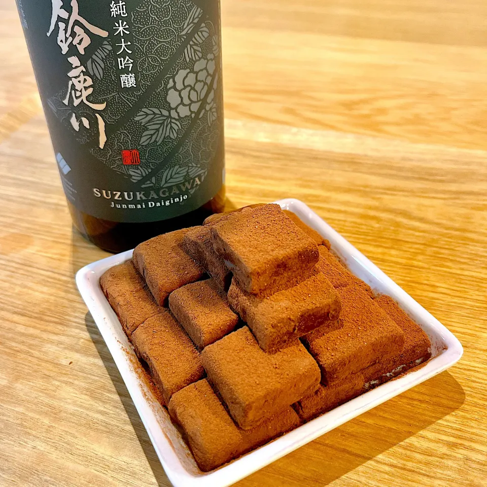 Snapdishの料理写真:日本酒生チョコ|アンナさん