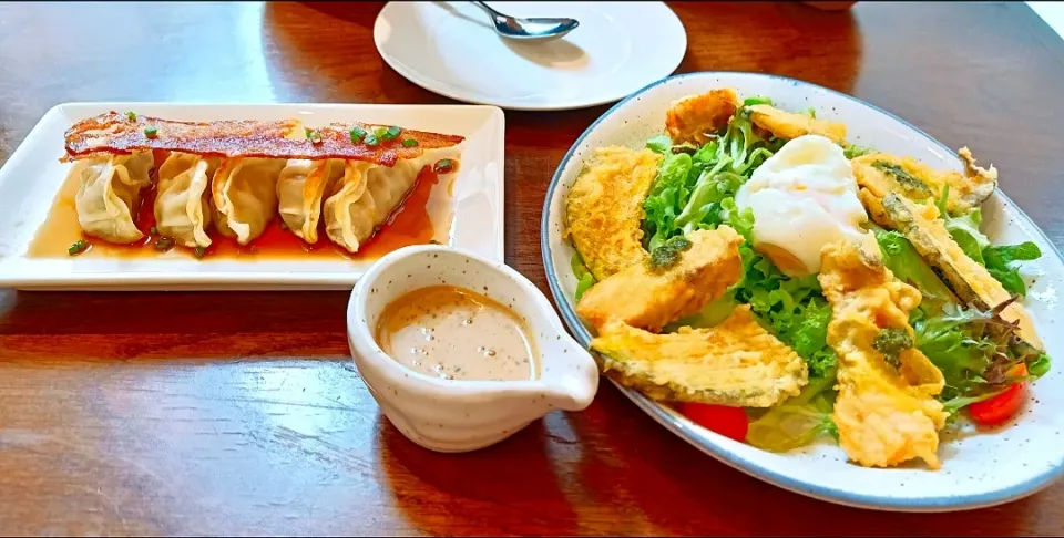 Pan-Fried Gyoza 🥟 & Crunchy Salad 🥗
Mmmm... Yummylicious! 🤤|An'leeさん