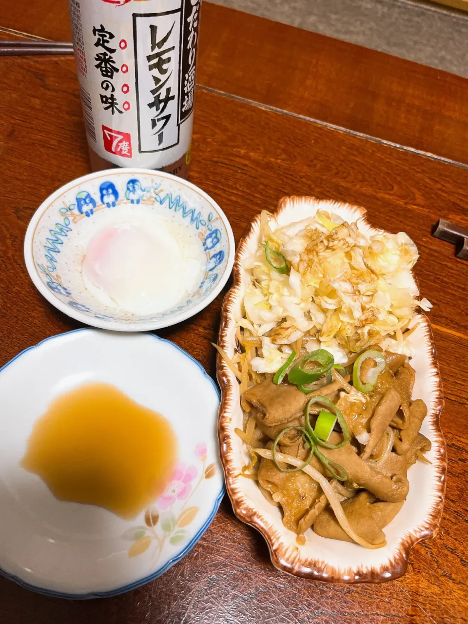 Snapdishの料理写真:ホルモン焼き　温泉卵|菜奈さん