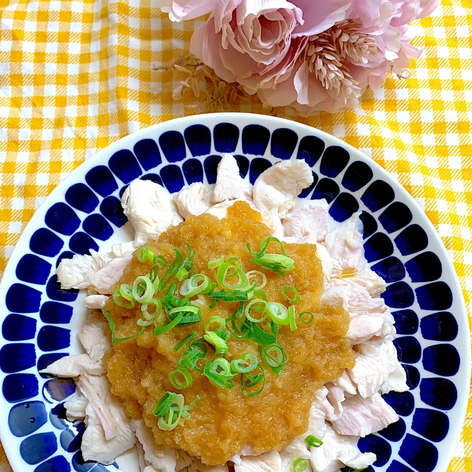 水晶鶏の中華風おろしだれかけ|chicaocafeさん