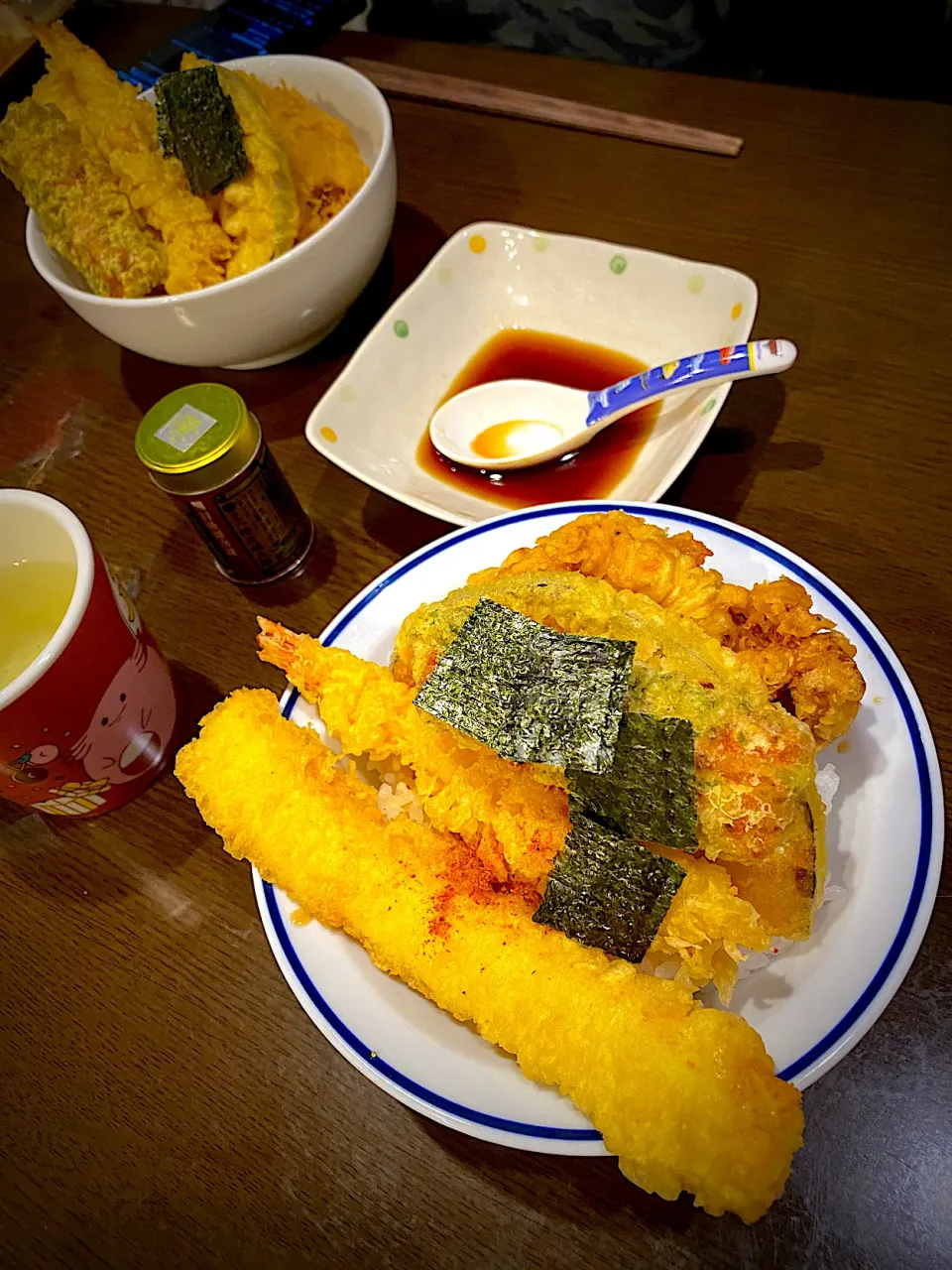 天丼　海老　イカ　カシワ　竹輪　カボチャ|ch＊K*∀o(^^*)♪さん