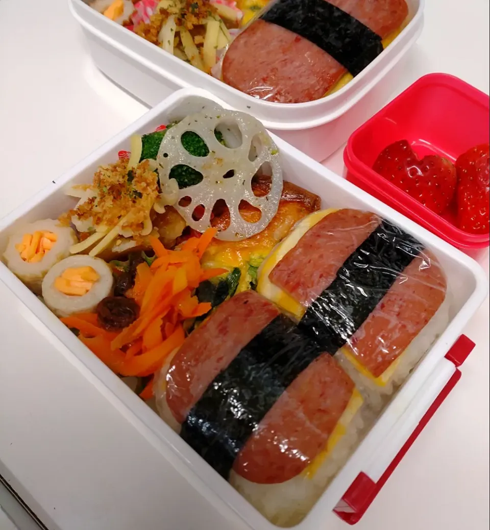 スパムおにぎり弁当|ゆりちさん