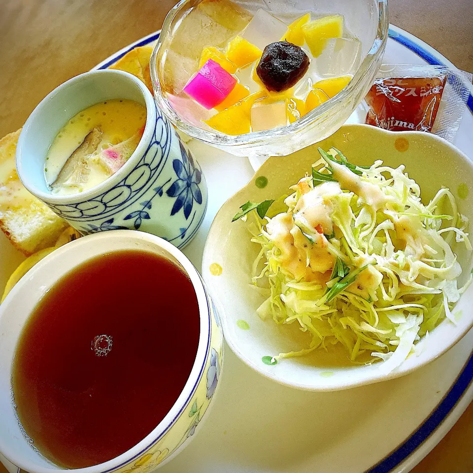 Snapdishの料理写真:2/17 朝ごはん🍞(あわづでモーニング)|ぽてぽめさん