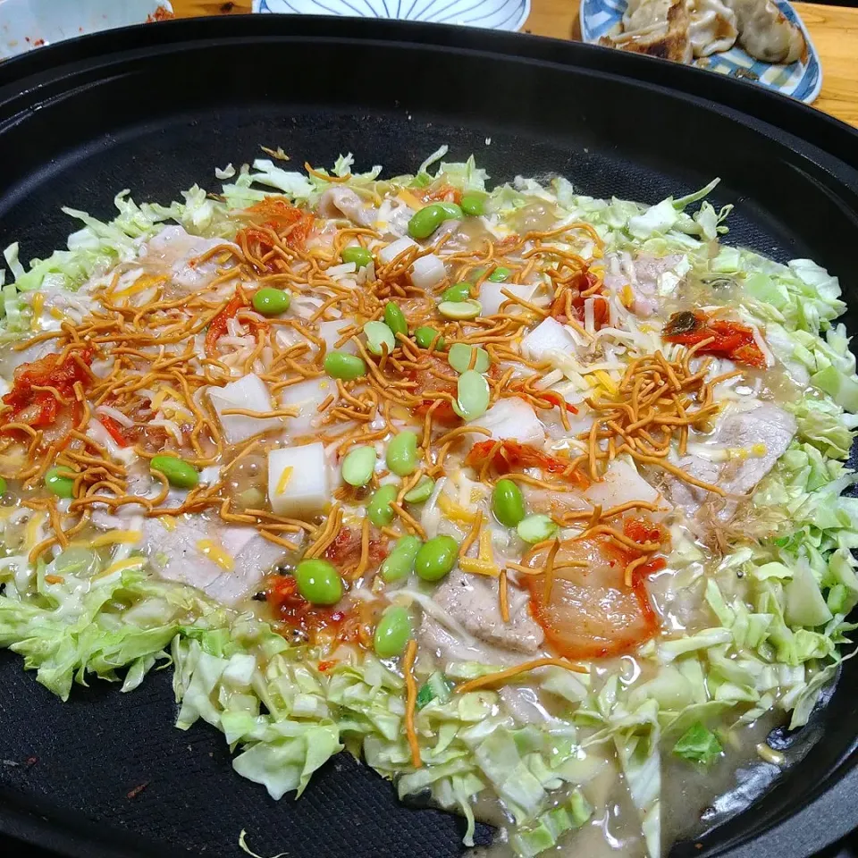 由美さんの料理 これ！うま‼︎つゆでもち明太子チーズもんじゃ焼き😋|とまと🍅さん