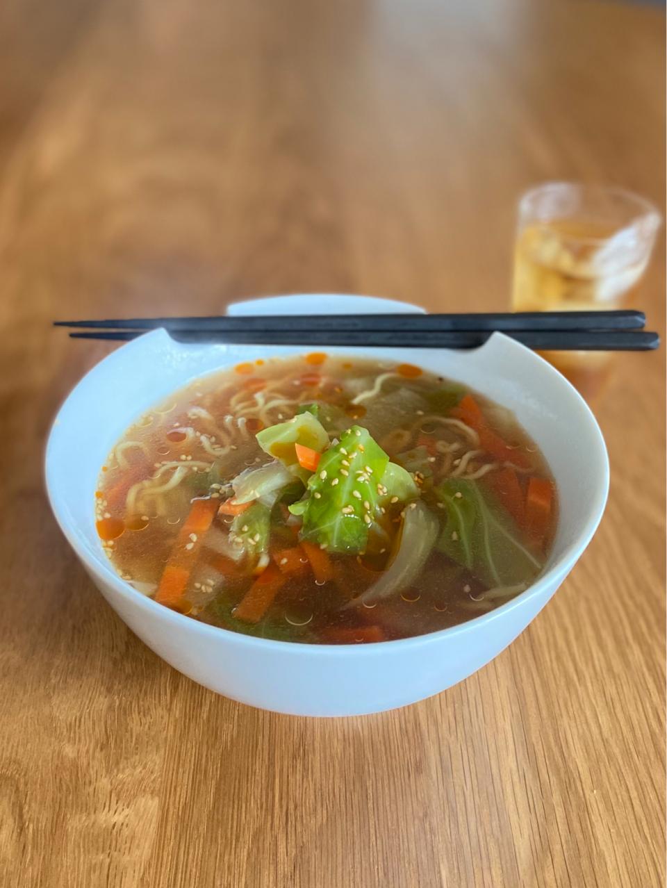 2/19の昼食　野菜らーめん！