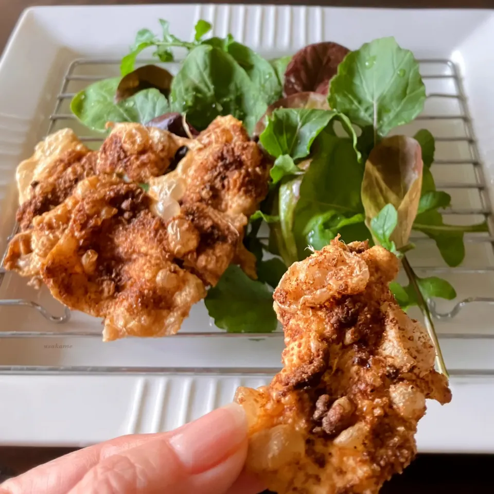 あまねこ🌿さんの  鶏皮せんべい🐔|うさかめさん