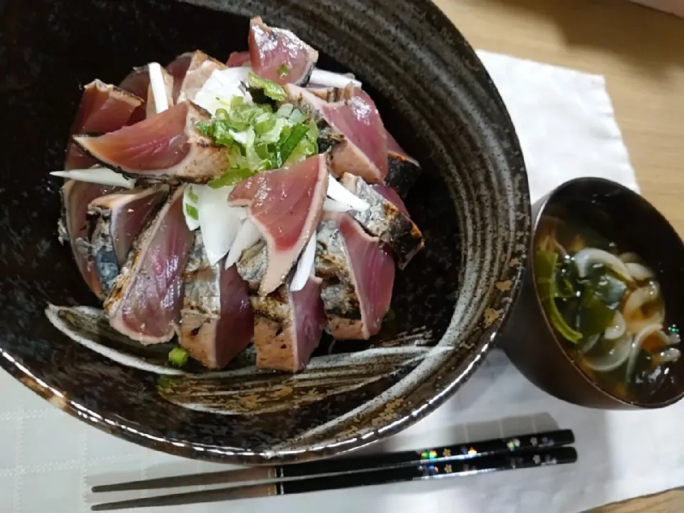 カツオのたたき丼|白河無月さん