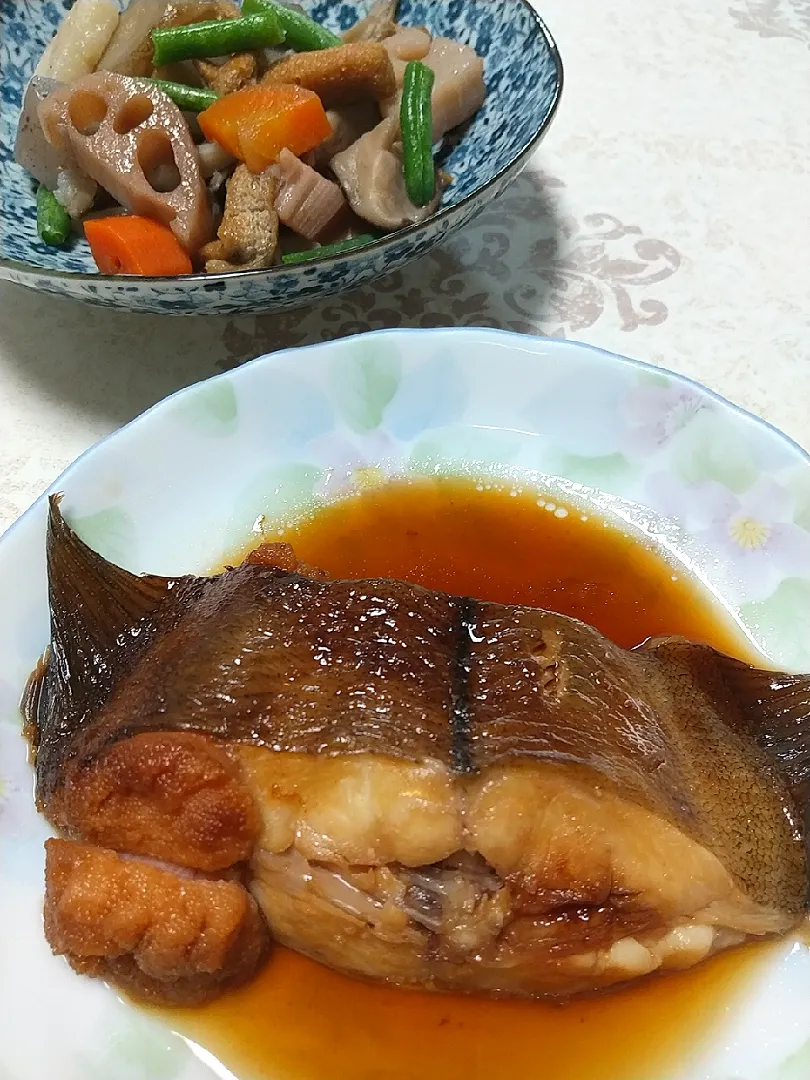 ☆今日の晩ごはん☆ カレイの煮魚 筑前煮|hamamaさん