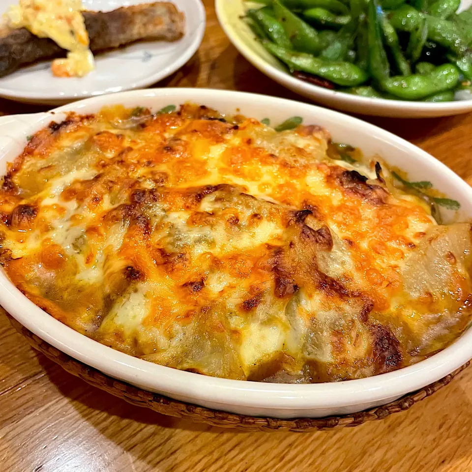 相葉ちゃんが作ってた大根カレーグラタン|だまさん