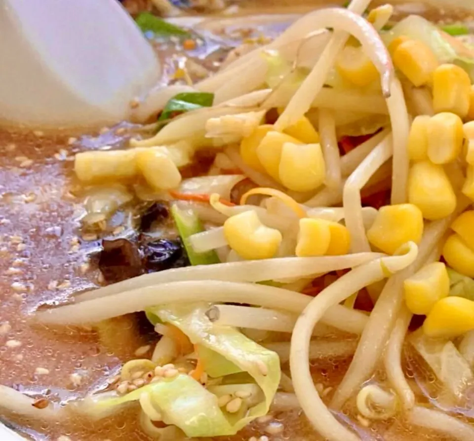 Snapdishの料理写真:インスタント味噌ラーメンde夜食(^^)・・|ばくあんしゃさん