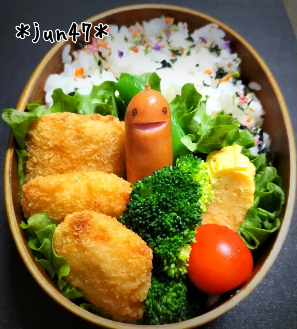 Snapdishの料理写真:本日のゆる弁□　ささみチーズフライ弁当　20230220|jun47さん