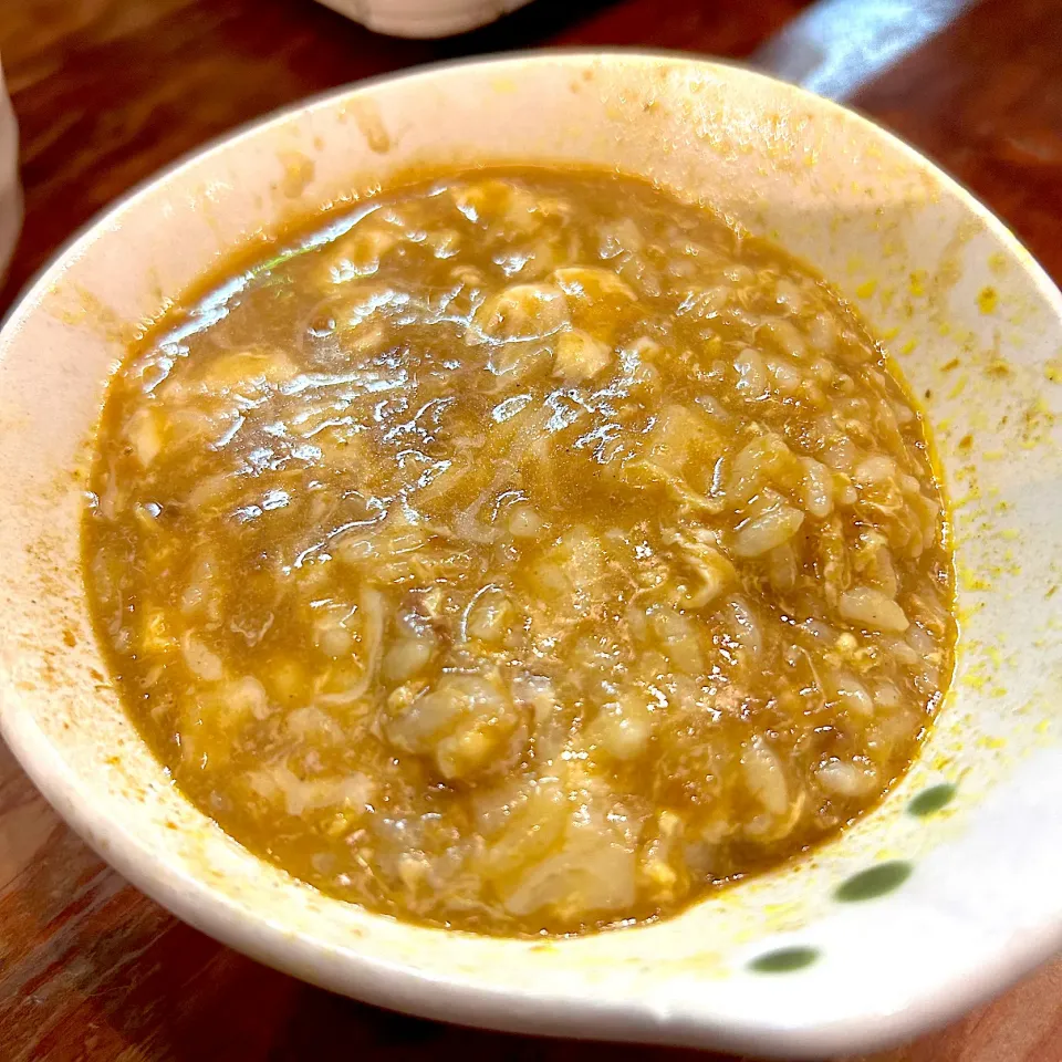 カレー鍋の後は雑炊😋|すかラインさん