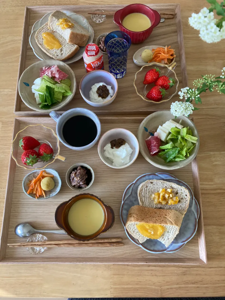 Snapdishの料理写真:娘っち帰省2日目朝ごはん💕|さくたえさん