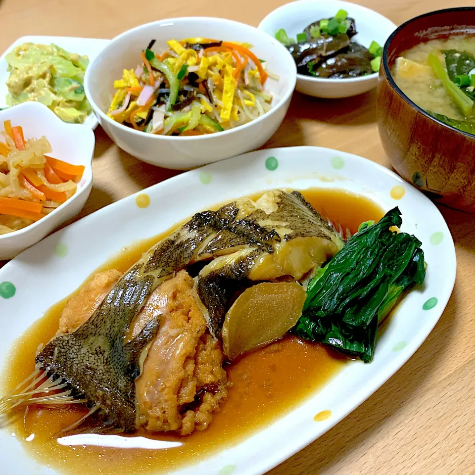 カレイの煮付けで晩ご飯|杏さん