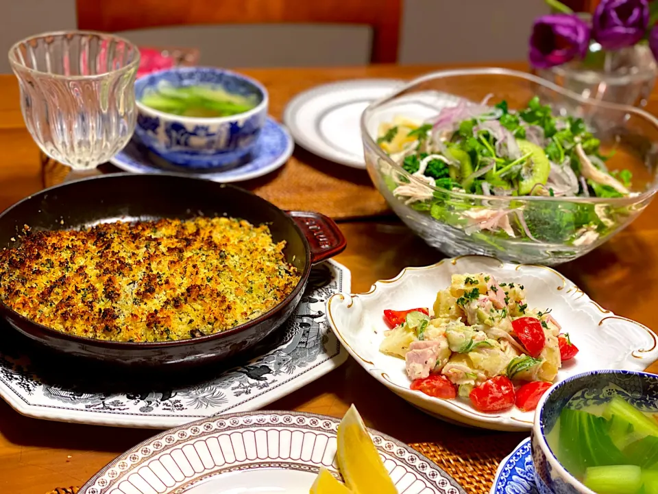 鰯の香草パン粉とパクチーサラダ|junjun86さん