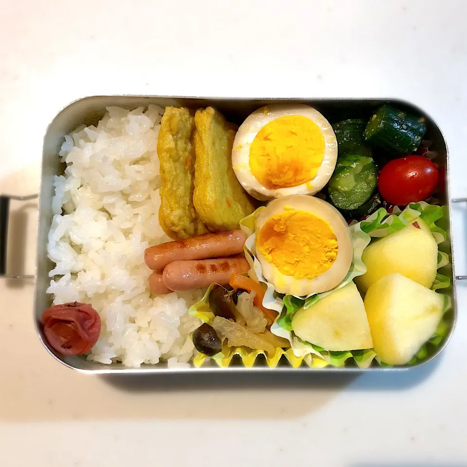 Snapdishの料理写真:少食サラ弁　　　　　　　　　　　　　　　　味付け卵　切干大根煮　胡瓜の胡麻酢和え　etc|じゅんさんさん