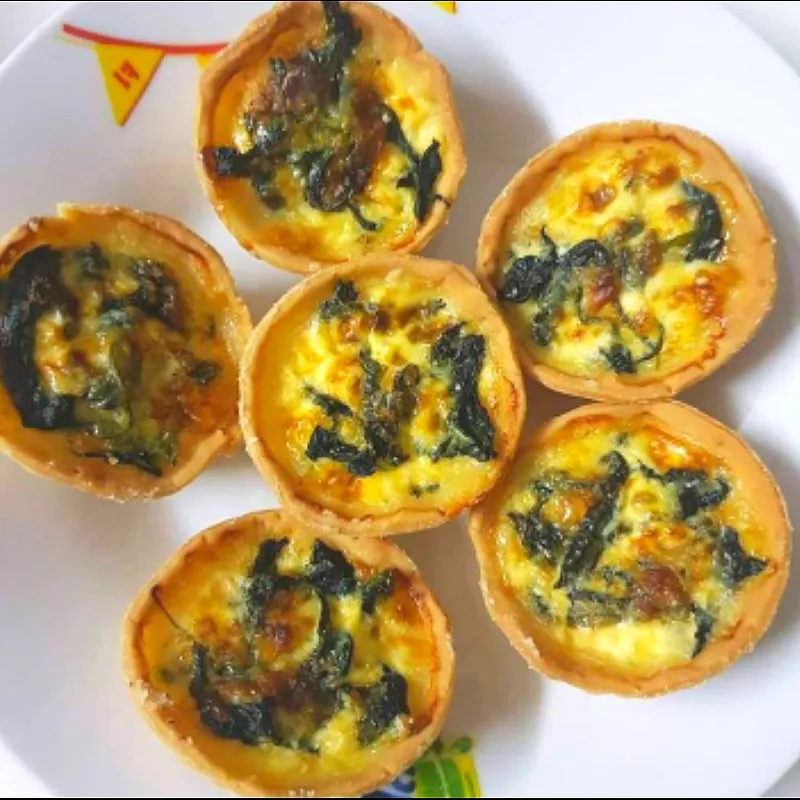 spinach egg tart|patlovestocookさん