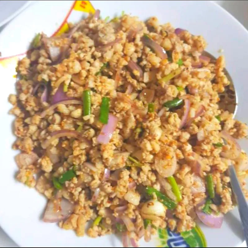 spicy minced pork salad|patlovestocookさん