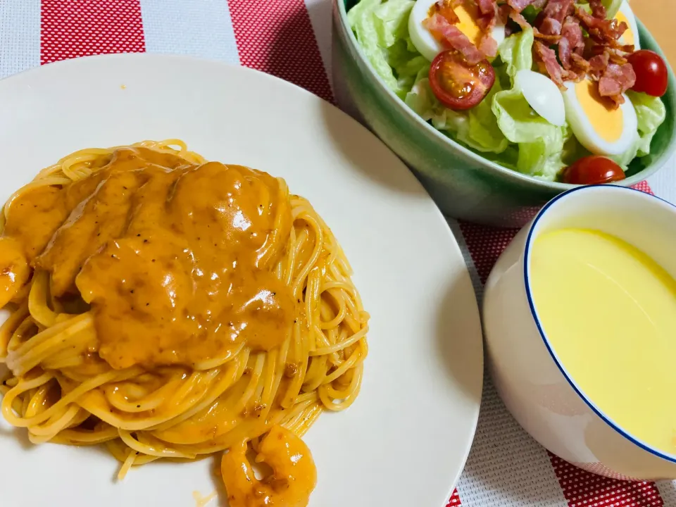 【えびえびえびえび】エビのクリームソースパスタ|飛鳥さん