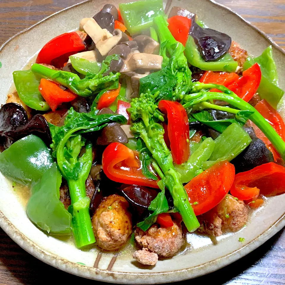 チキンボールの野菜あんかけ🥦|きよっさんさん