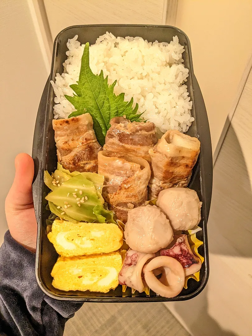 長芋の豚バラ巻き弁当|きゅーさん