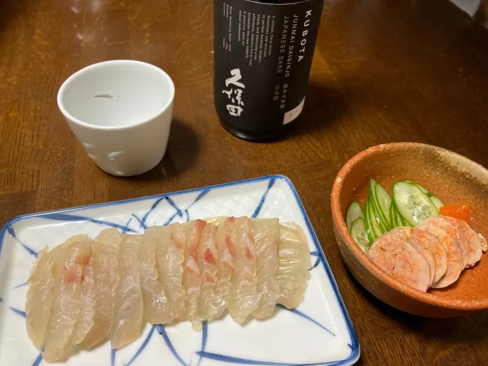 鯛の昆布締めとあん肝|はみんぐば〜どさん