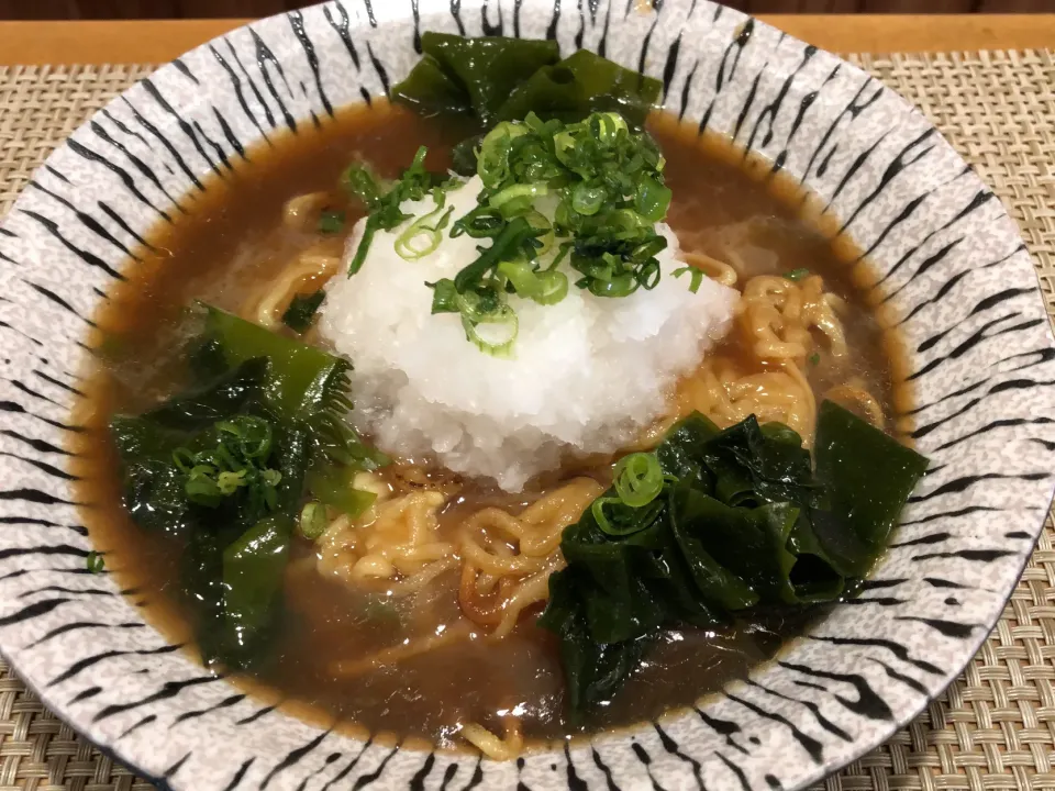 今日の賄いは辛味大根と生わかめのあんかけそば(^^)|bontaさん