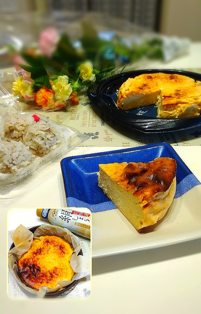 sucreroomさんの料理 【絹仕立て】豆腐でバスクチーズケーキです(∩ˊᵕˋ∩) .ﾟ♡