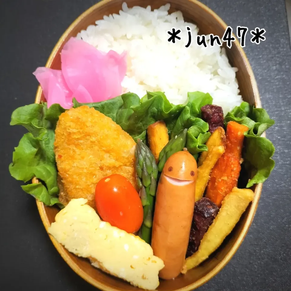 Snapdishの料理写真:本日のゆる弁　白身魚のフライ弁当　20230222|jun47さん