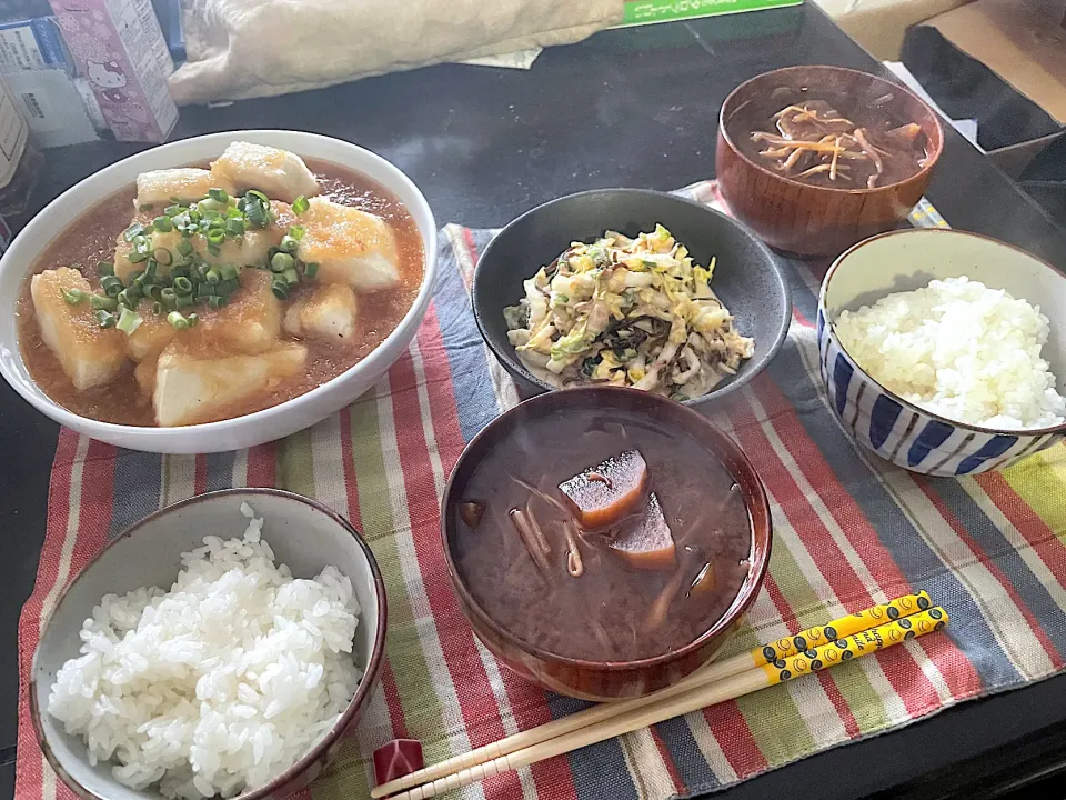 晩ごはん★揚げ出し豆腐、白菜とツナのサラダ|ハルさん