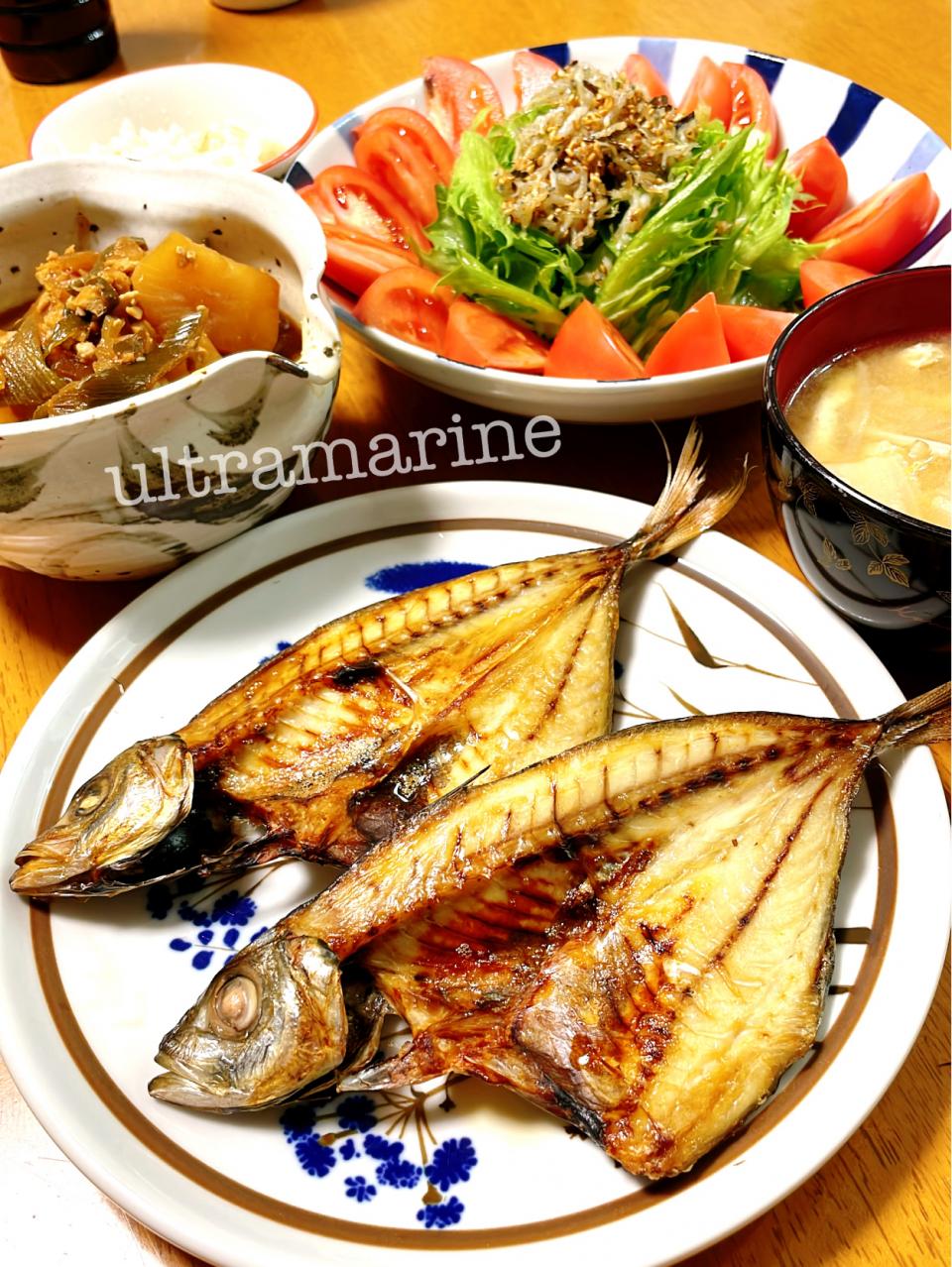 ＊どんちっちアジ、ごまじゃこ昆布で和ごはん♪＊