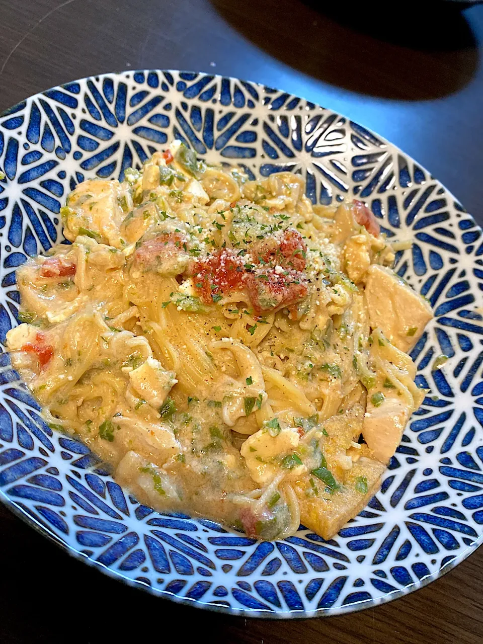 セロリとトマトのクリームパスタ|ちぐけんさん