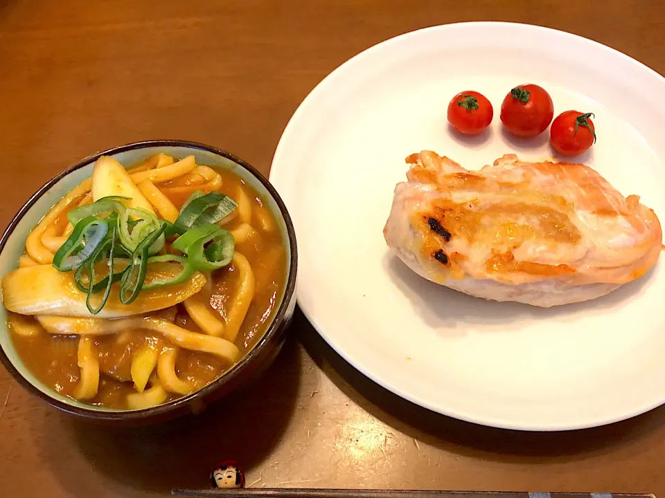 残り物には福がある2日目のカレーうどんと鶏むね肉のグリル|masaさん