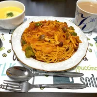 Snapdishの料理写真:ナポリタン風パスタ|Ari’s Channelさん