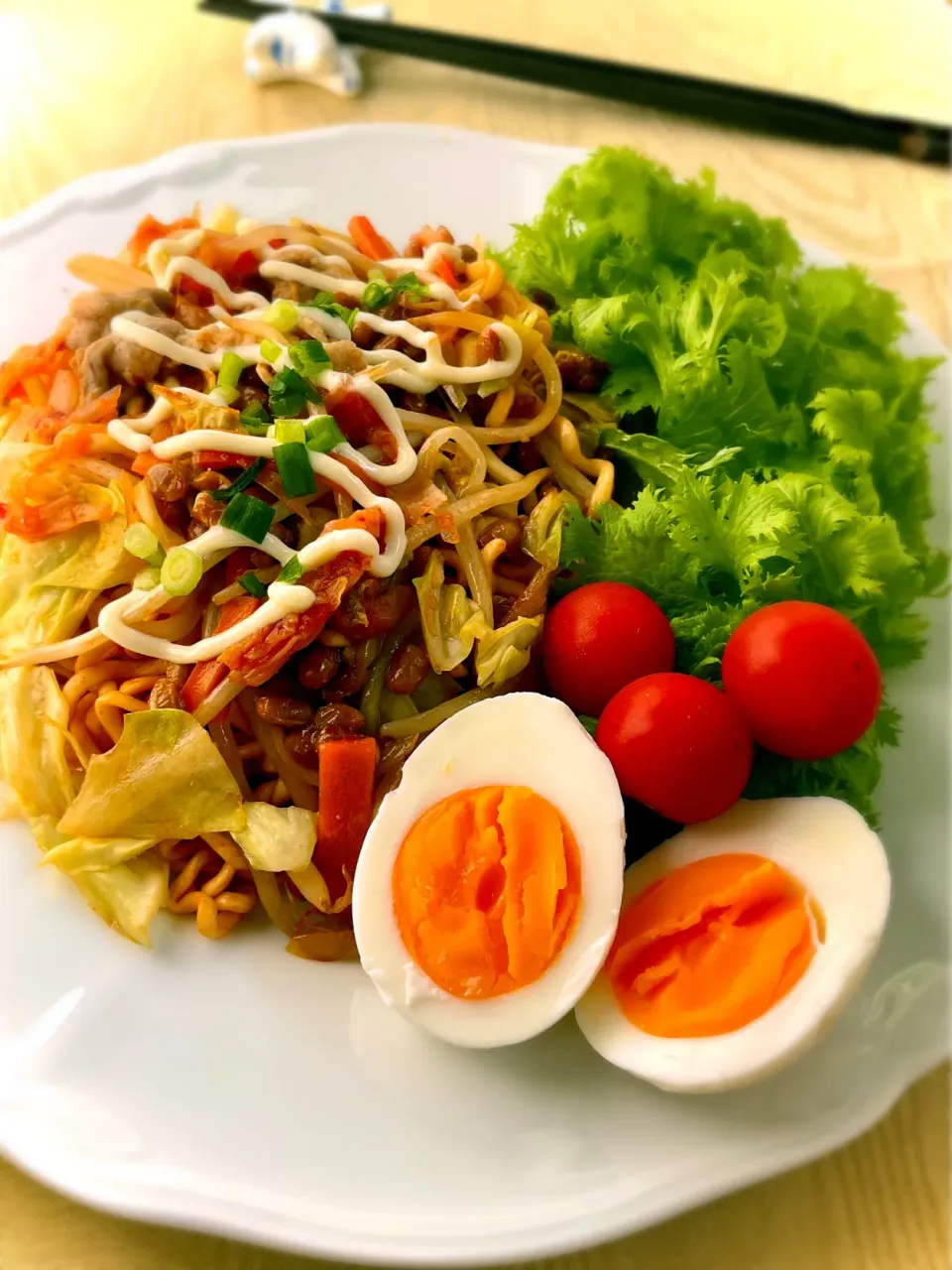 キムチ納豆焼きそば|スイーツポテトさん